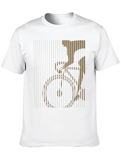Stripped Bicycle Graphic Tee - Black