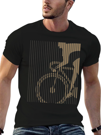 Stripped Bicycle Graphic Tee - Black
