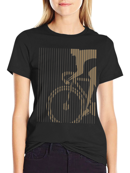 Stripped Bicycle Graphic Tee - Black