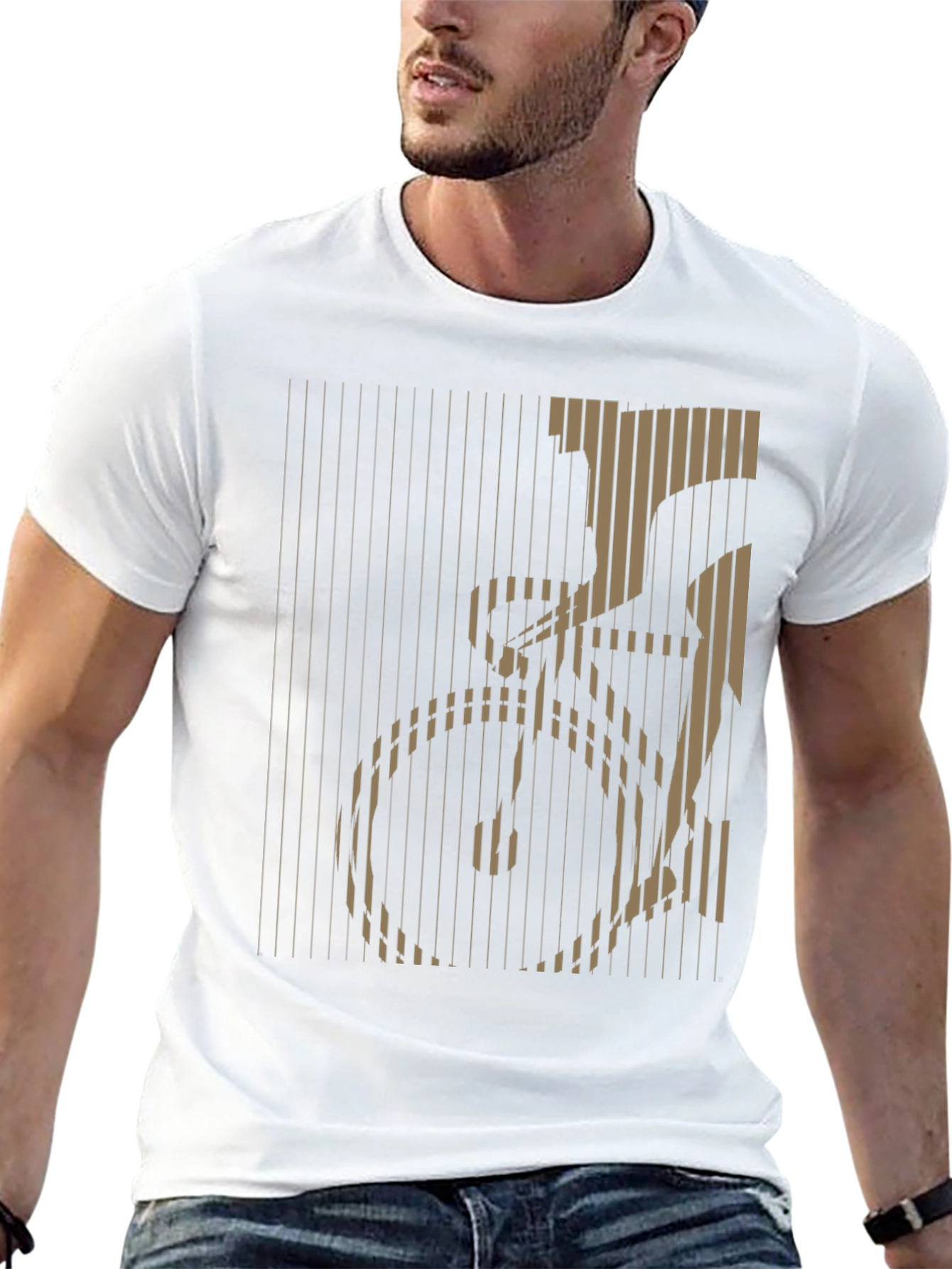 Stripped Bicycle Graphic Tee - Black