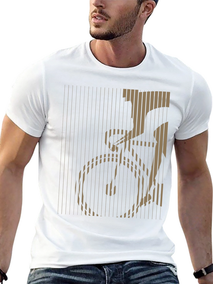 Stripped Bicycle Graphic Tee - Black