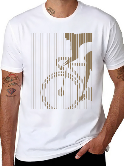 Stripped Bicycle Graphic Tee - Black