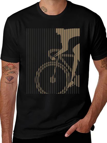 Stripped Bicycle Graphic Tee - Black
