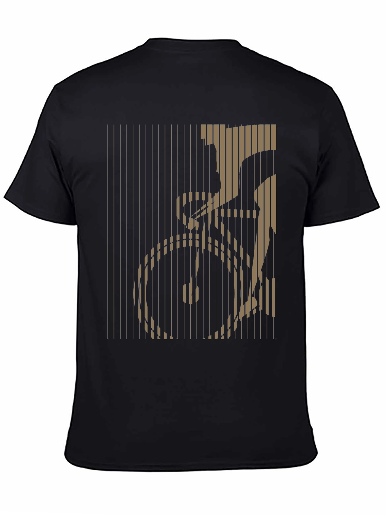 Stripped Bicycle Graphic Tee - Black