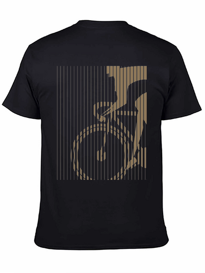 Stripped Bicycle Graphic Tee - Black