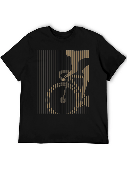 Stripped Bicycle Graphic Tee - Black