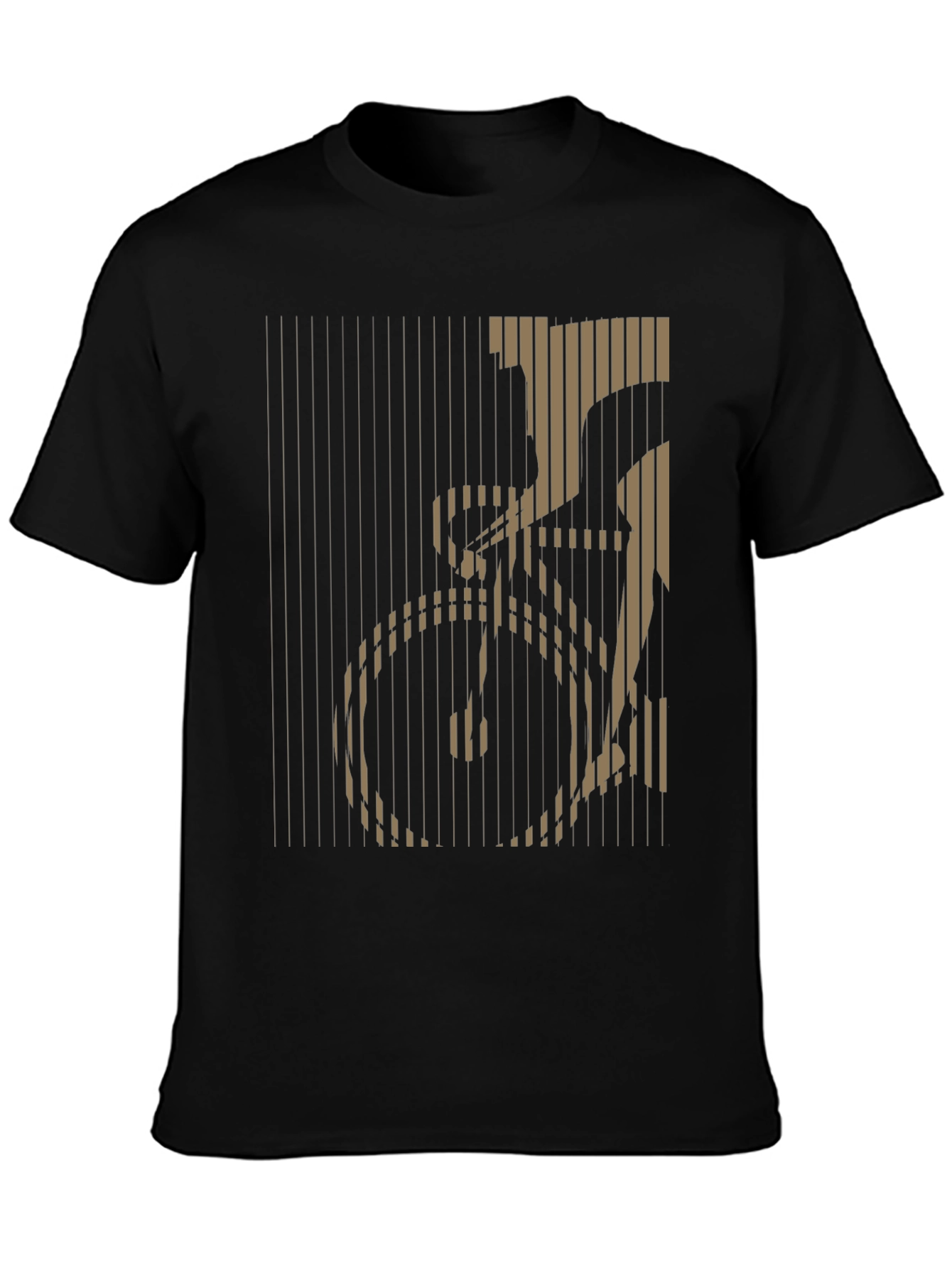 Stripped Bicycle Graphic Tee - Black