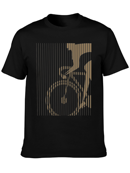 Stripped Bicycle Graphic Tee - Black