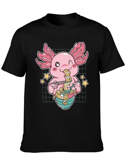 Axolotl Ramen T-Shirt - Cute Anime Style