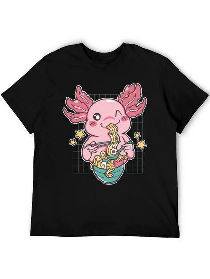 Axolotl Ramen T-Shirt - Cute Anime Style
