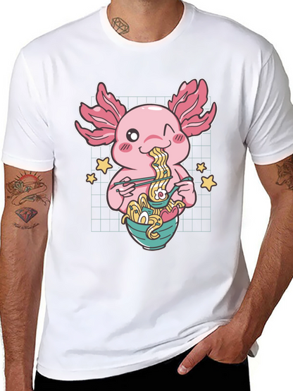 Axolotl Ramen T-Shirt - Cute Anime Style