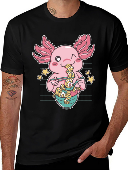 Axolotl Ramen T-Shirt - Cute Anime Style