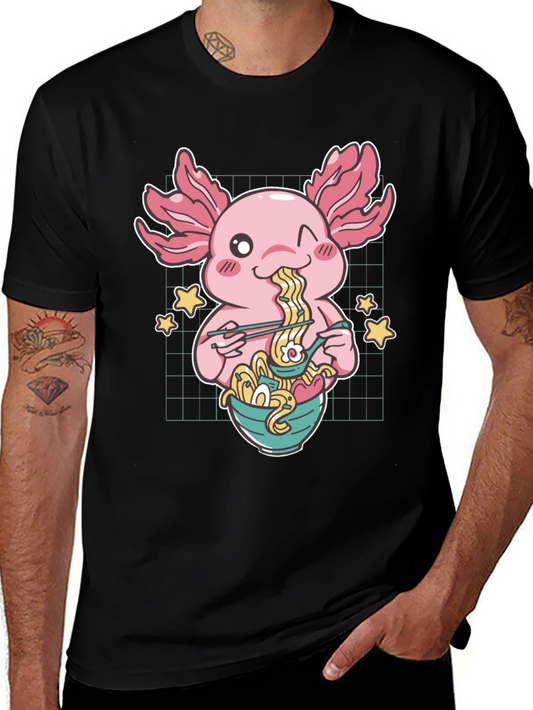 Axolotl Ramen T-Shirt - Cute Anime Style