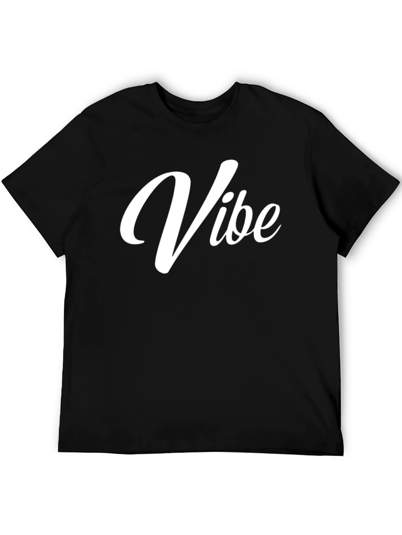 Vibe Graphic Tee - Casual Black T-Shirt