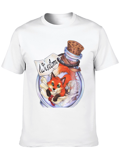 Whimsical Fox in a Bottle Graphic Tee