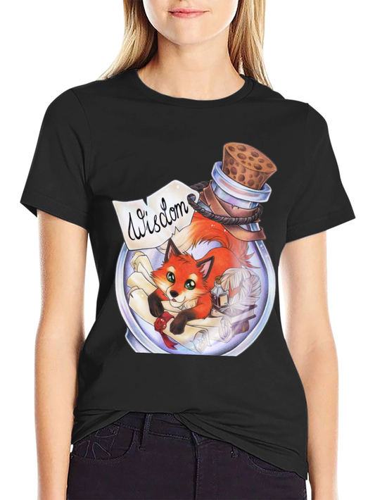 Whimsical Fox in a Bottle Graphic Tee