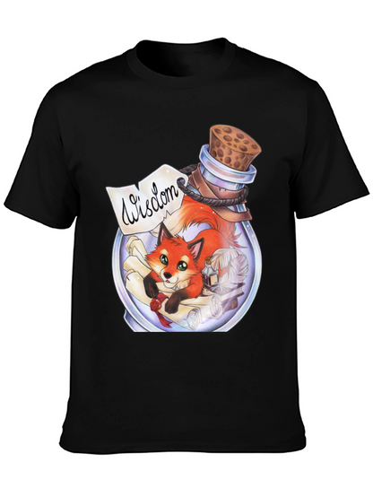 Whimsical Fox in a Bottle Graphic Tee