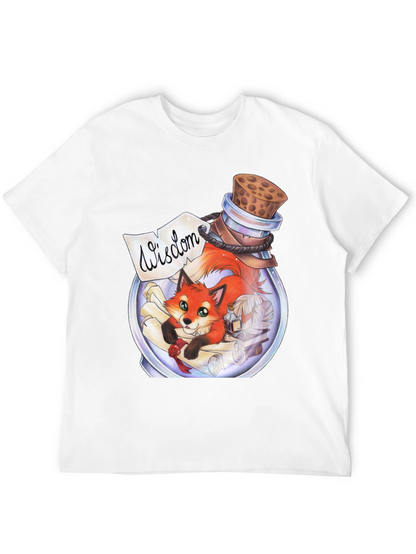 Whimsical Fox in a Bottle Graphic Tee