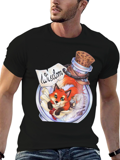 Whimsical Fox in a Bottle Graphic Tee