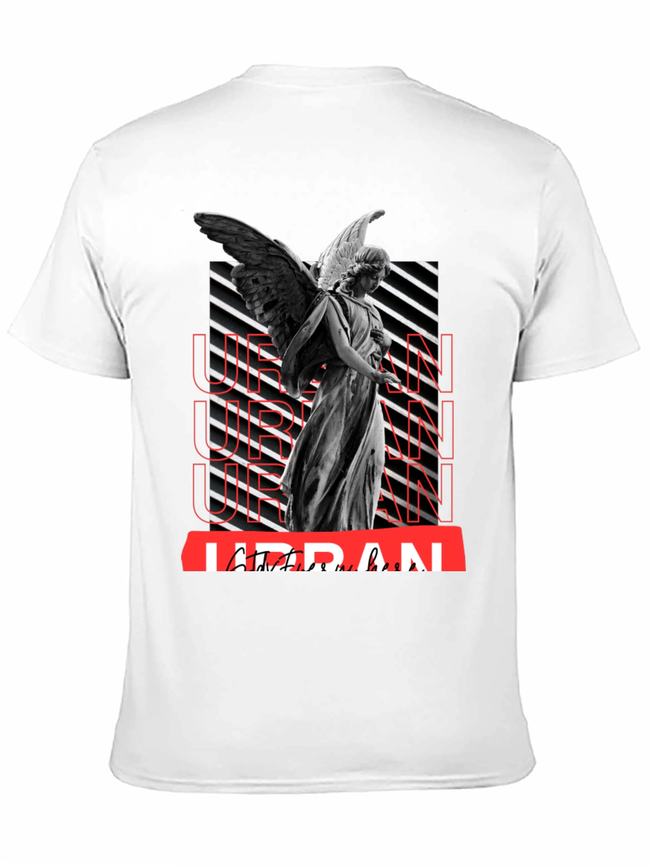 Urban Angel Graphic T-Shirt - Trendy Streetwear