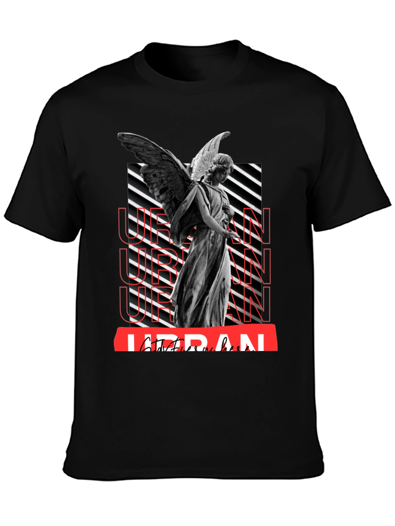 Urban Angel Graphic T-Shirt - Trendy Streetwear