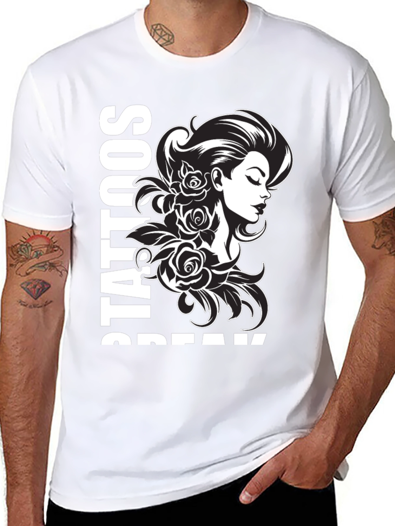 Tattooed Beauty T-Shirt - Black