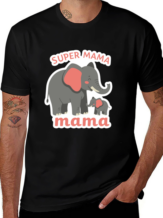 Super Mama Elephant T-Shirt - Cute Mothers Day Gift