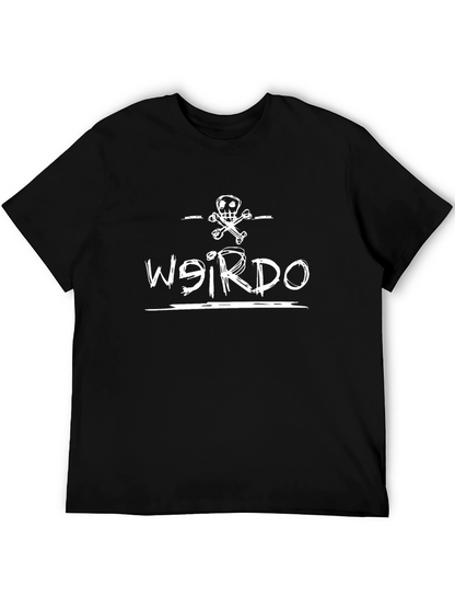 Weirdo Graphic Print T-Shirt - Black Cotton Tee