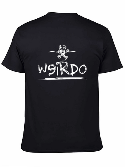 Weirdo Graphic Print T-Shirt - Black Cotton Tee