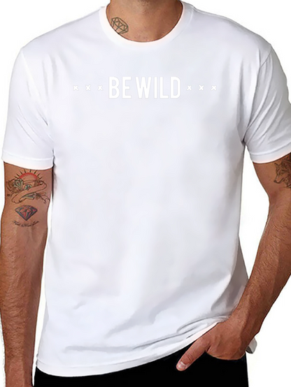 Be Wild Black Graphic Tee - Mens Casual T-Shirt