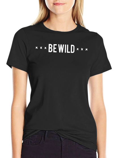 Be Wild Black Graphic Tee - Mens Casual T-Shirt