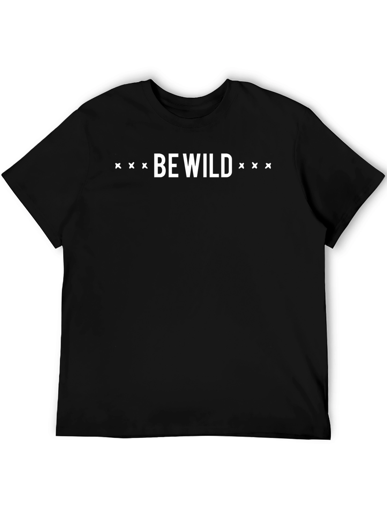 Be Wild Black Graphic Tee - Mens Casual T-Shirt
