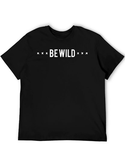 Be Wild Black Graphic Tee - Mens Casual T-Shirt