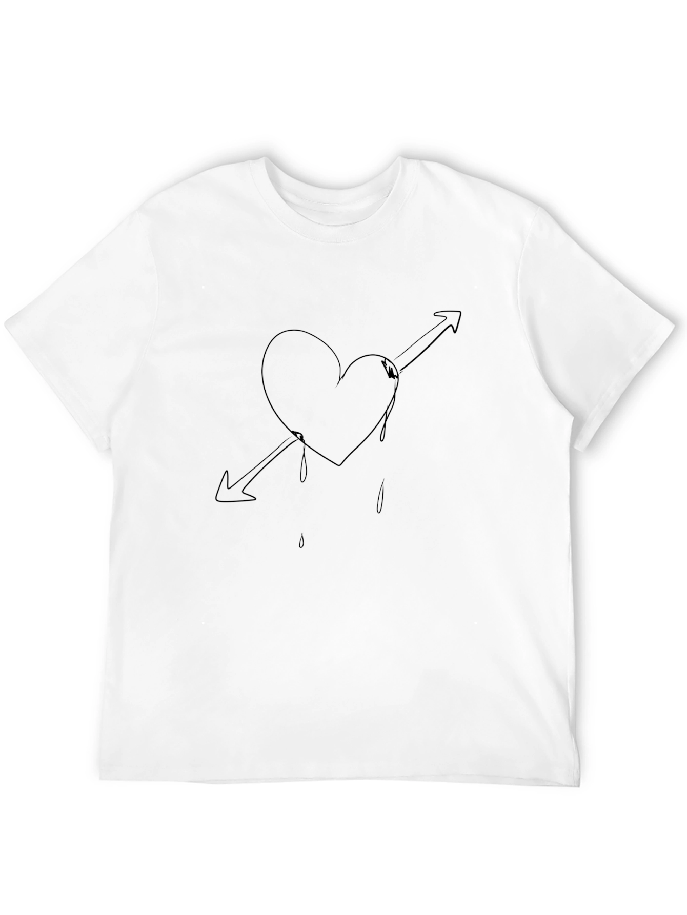 Bleeding Heart Arrow T-Shirt - Black