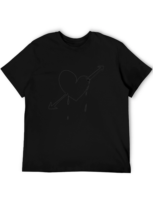 Bleeding Heart Arrow T-Shirt - Black