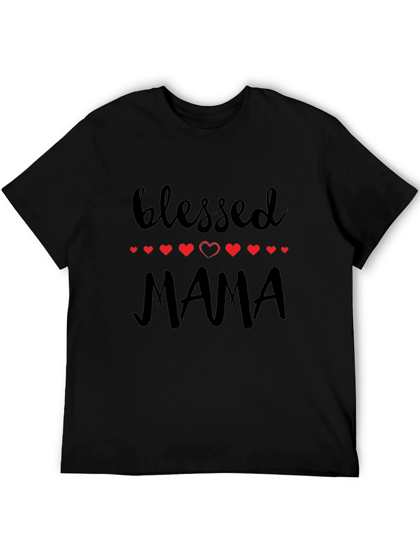 Blessed Mama Graphic Tee - Black