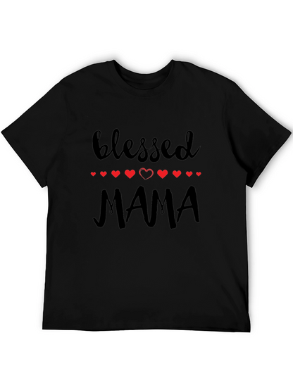 Blessed Mama Graphic Tee - Black