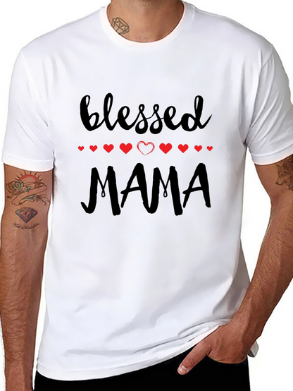 Blessed Mama Graphic Tee - Black
