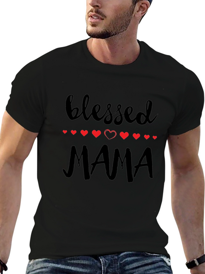 Blessed Mama Graphic Tee - Black