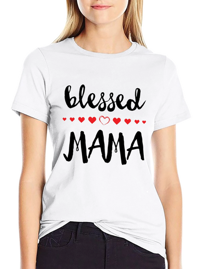 Blessed Mama Graphic Tee - Black