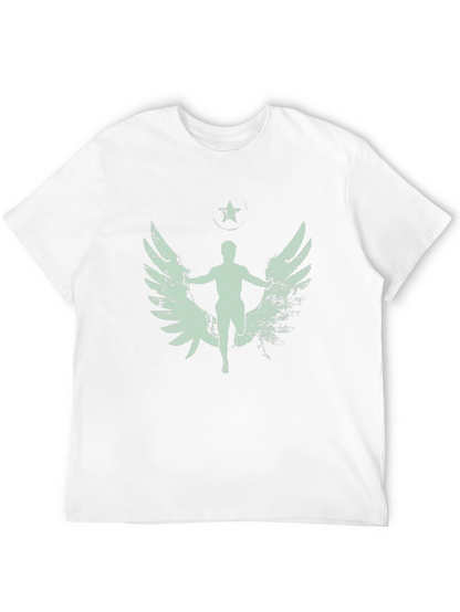 Winged Runner Graphic Tee - Black Cotton Blend