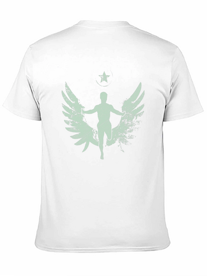 Winged Runner Graphic Tee - Black Cotton Blend