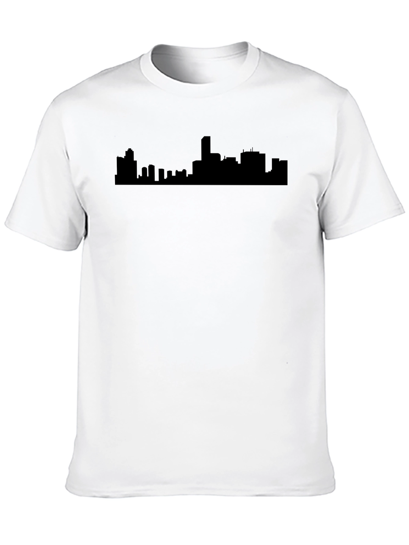 Urban Silhouette Tee - Black Cityscape T-Shirt