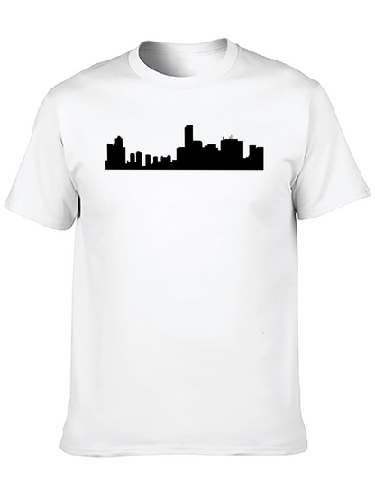 Urban Silhouette Tee - Black Cityscape T-Shirt
