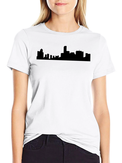Urban Silhouette Tee - Black Cityscape T-Shirt