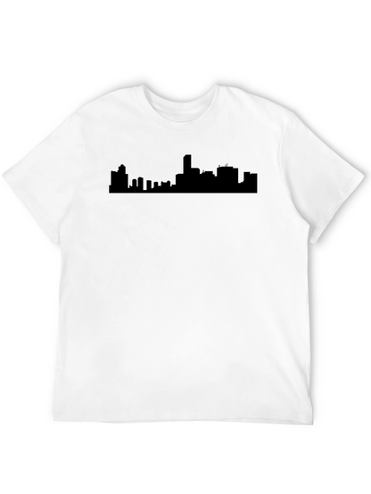 Urban Silhouette Tee - Black Cityscape T-Shirt