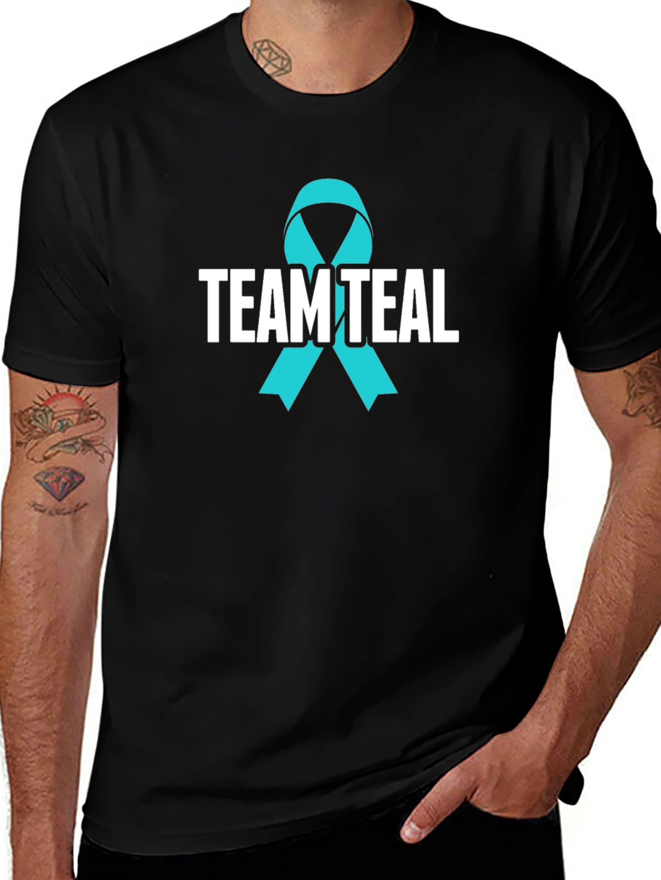 Team Teal Ribbon Awareness T-Shirt