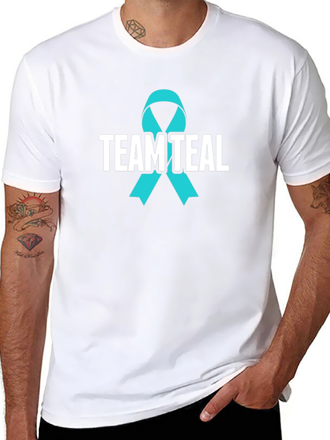 Team Teal Ribbon Awareness T-Shirt