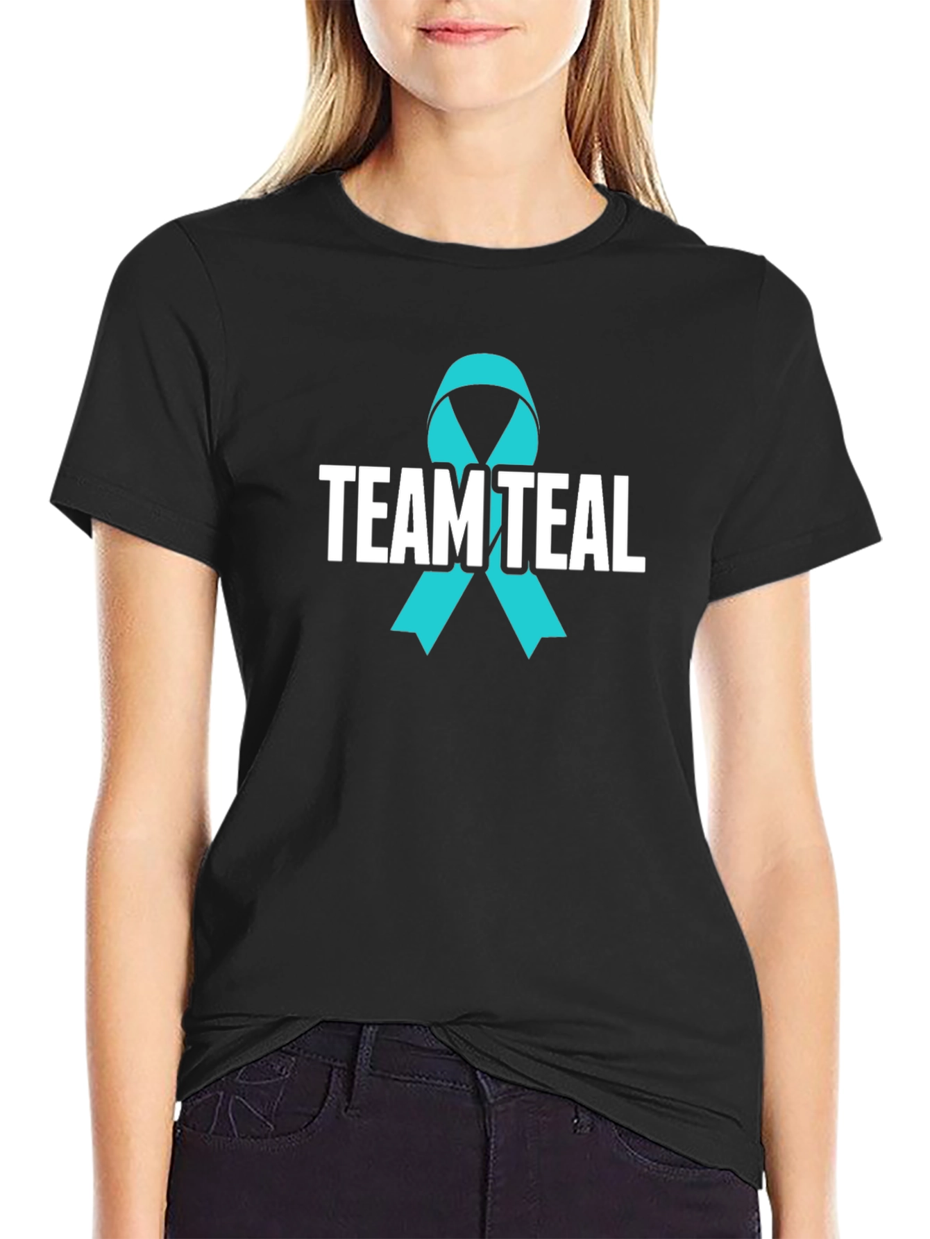 Team Teal Ribbon Awareness T-Shirt