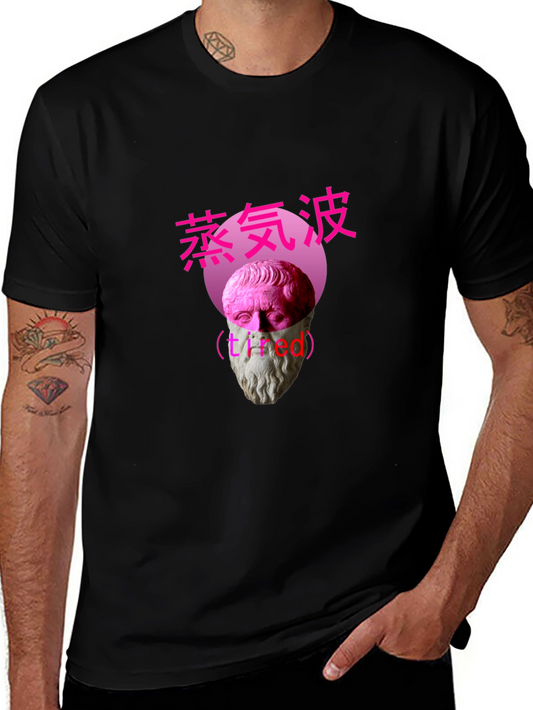 Vaporwave Tired Bust Graphic Tee